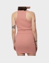 EMBROIDERED RIB RACER DRESS