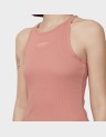EMBROIDERED RIB RACER DRESS