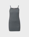 EMBROIDERED RIB STRAPPY DRESS