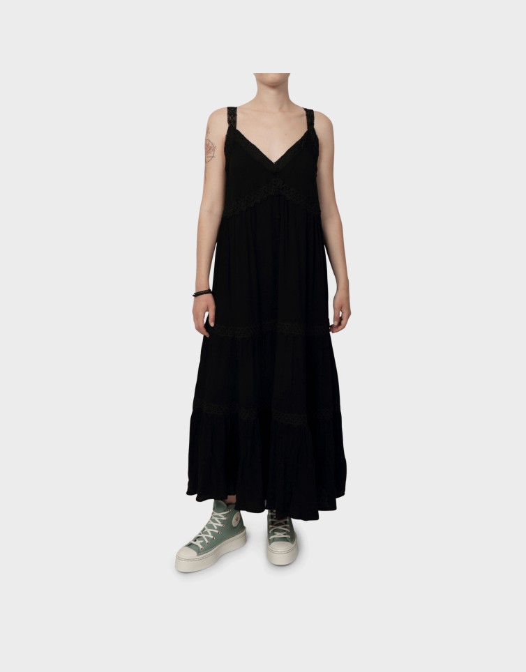 RUFFLE MAXI DRESS