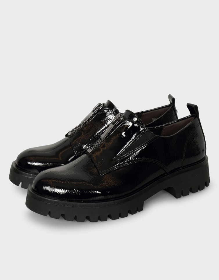 PATENT ZIP LOAFER