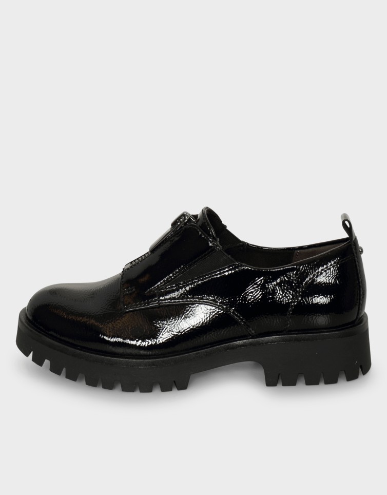 PATENT ZIP LOAFER