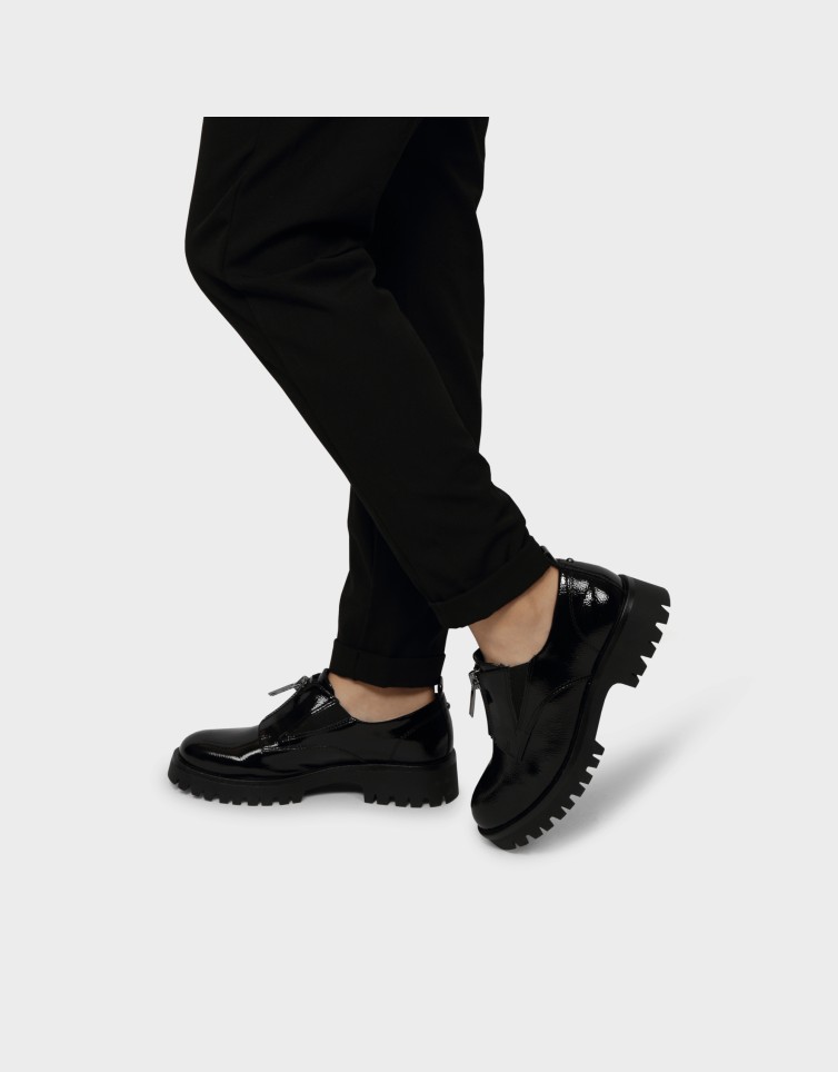 PATENT ZIP LOAFER