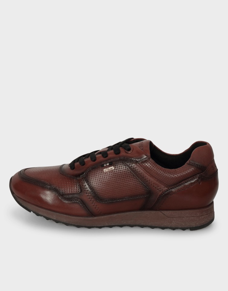 LACE UP LEATHER SNEAKER