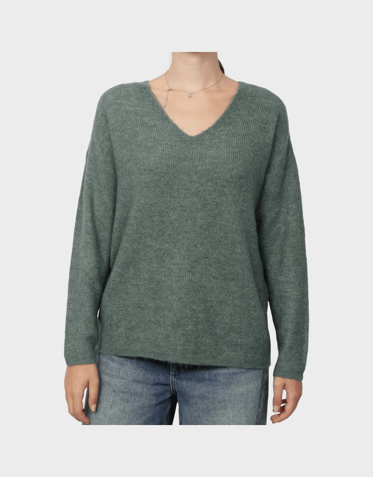 CREWLEFILE V-NECK BLOUSE