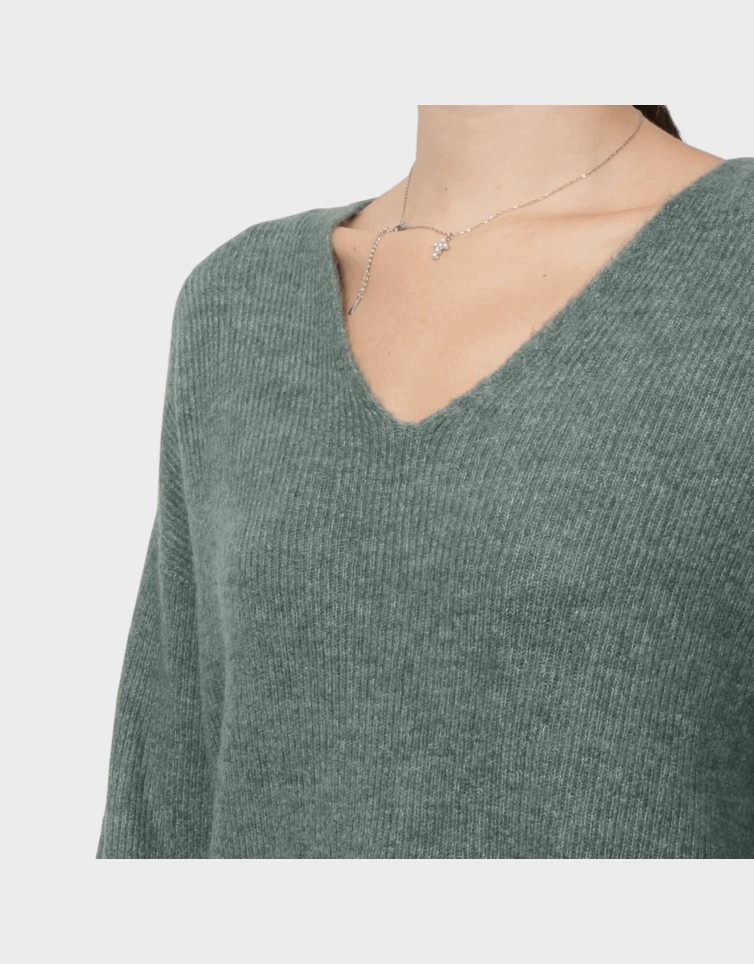 CREWLEFILE V-NECK BLOUSE
