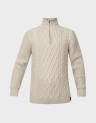 JACOB CABLE KNIT HALF ZIP
