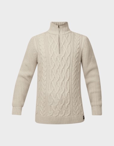 JACOB CABLE KNIT HALF ZIP