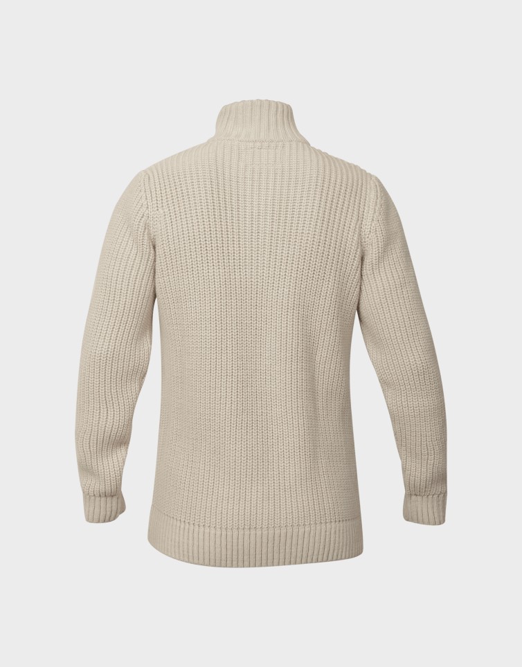JACOB CABLE KNIT HALF ZIP