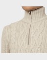 JACOB CABLE KNIT HALF ZIP