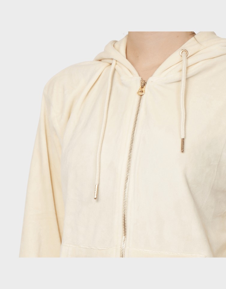 VELVET ZIP HOODIE