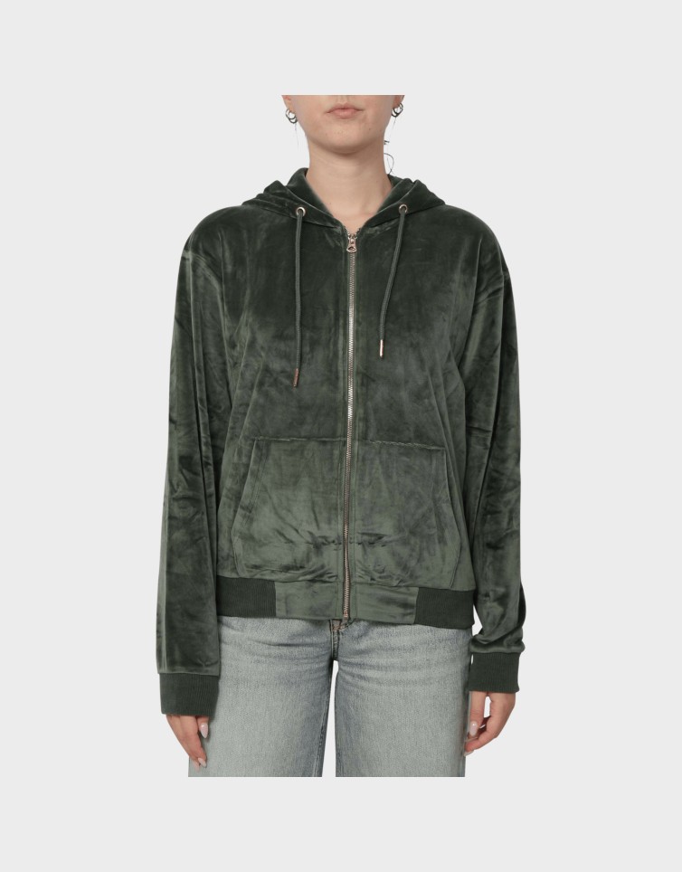 VELVET ZIP HOODIE