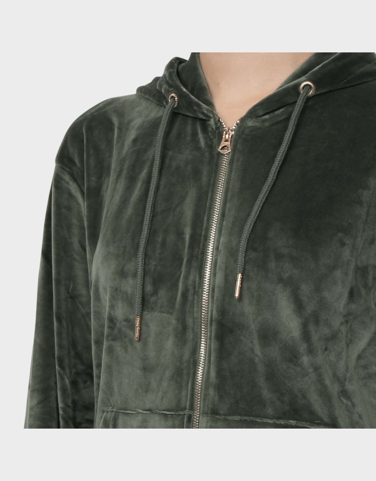 VELVET ZIP HOODIE
