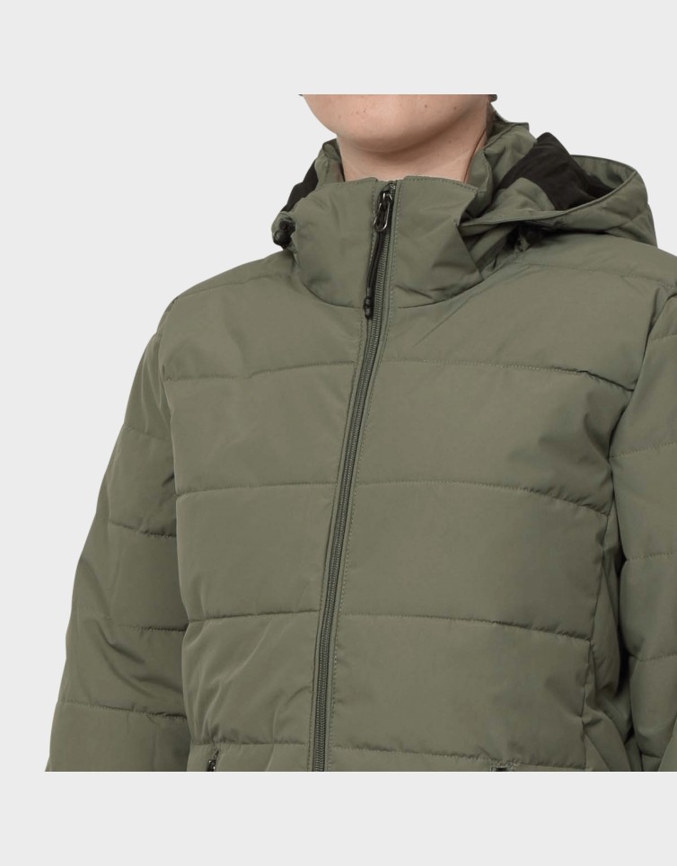 PUFFER JCKT WITH REMOVABLE HOOD