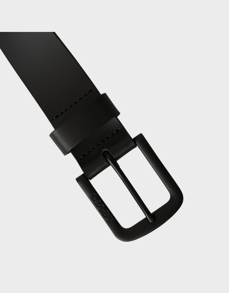 LEATHER LOGO BELT