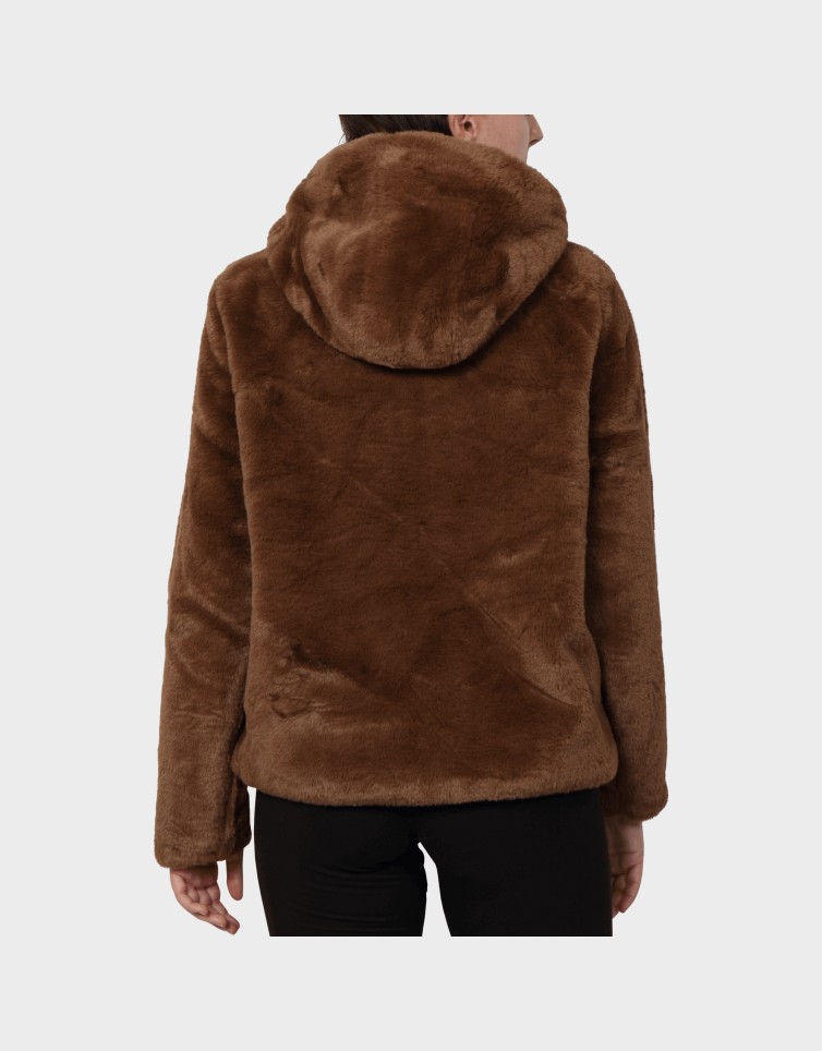 SONJA HOODIE SHORT FAUX FUR JACKET