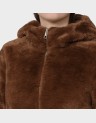 SONJA HOODIE SHORT FAUX FUR JACKET