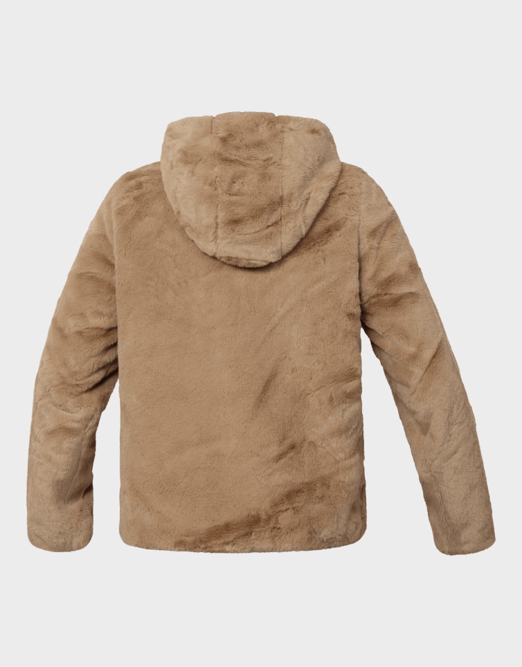 SONJA HOODIE SHORT FAUX FUR JACKET