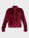 VELVET FULL ZIP STRIP SWEATER