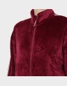 VELVET FULL ZIP STRIP SWEATER