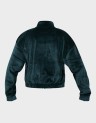 VELVET FULL ZIP STRIP SWEATER