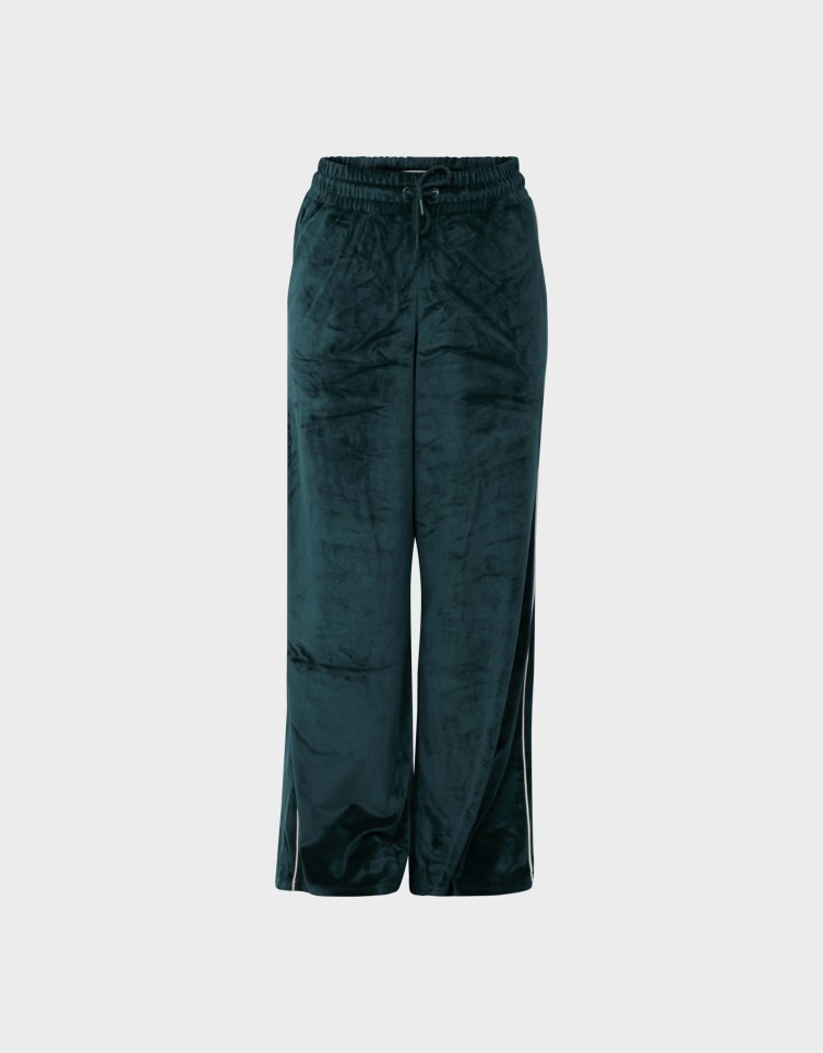 VELVET STRIP SWEATPANTS