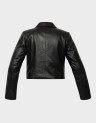 LAMILI L/S ZIP FAUX LEA JACKET