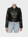 LAMILI L/S ZIP FAUX LEA JACKET