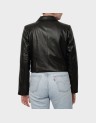 LAMILI L/S ZIP FAUX LEA JACKET