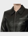LAMILI L/S ZIP FAUX LEA JACKET