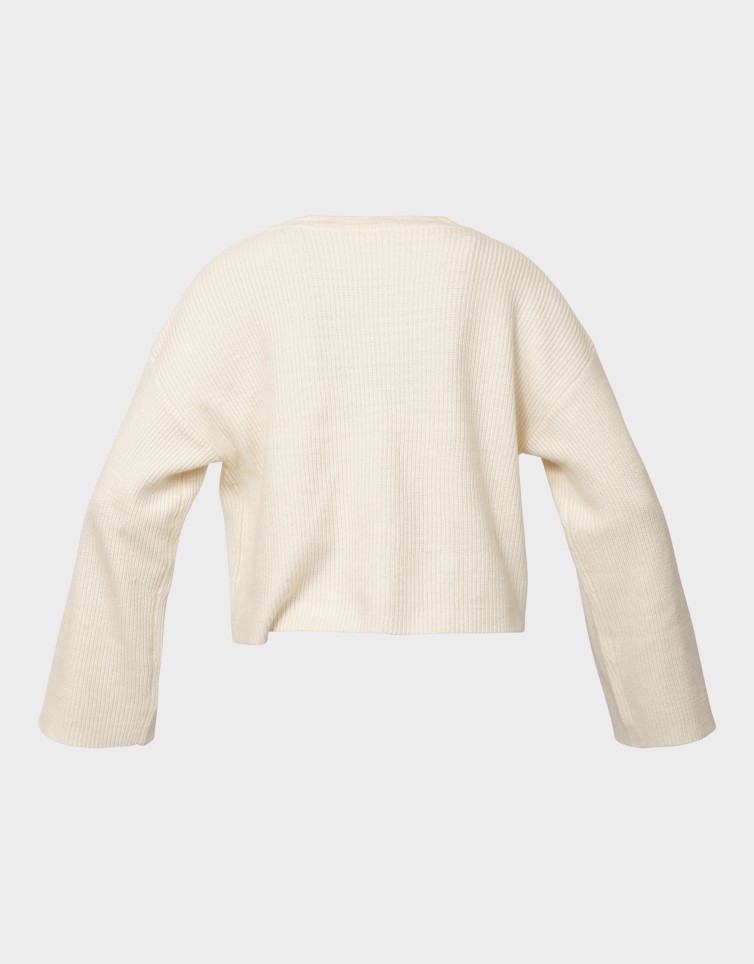 KATIA LS RIB SHORT V CARDIGAN
