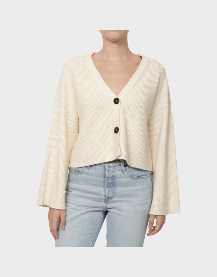 KATIA LS RIB SHORT V CARDIGAN