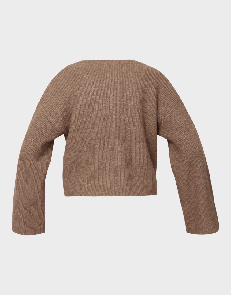 KATIA LS RIB SHORT V CARDIGAN