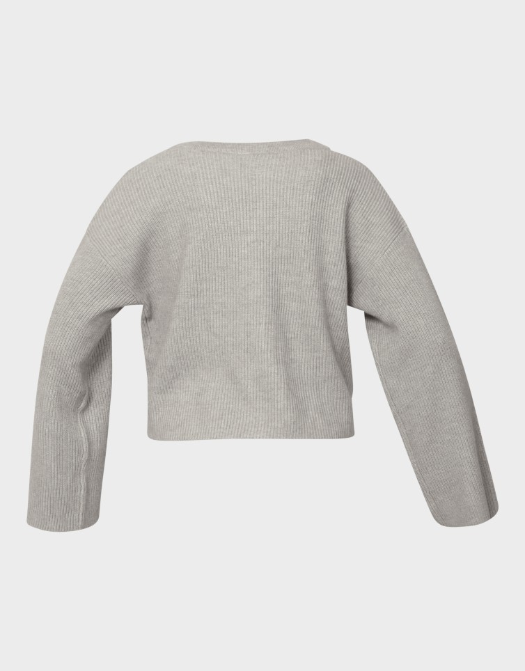 KATIA LS RIB SHORT V CARDIGAN