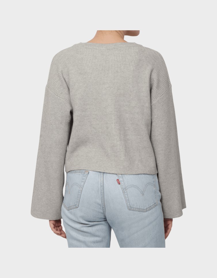 KATIA LS RIB SHORT V CARDIGAN