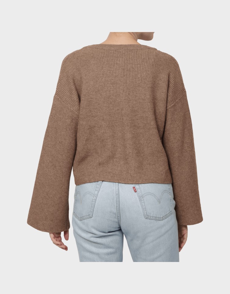 KATIA LS RIB SHORT V CARDIGAN