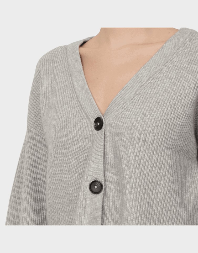 KATIA LS RIB SHORT V CARDIGAN