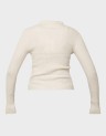 LIBI LS RIB O-NECK ZIPPER CARDI