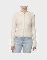 LIBI LS RIB O-NECK ZIPPER CARDI