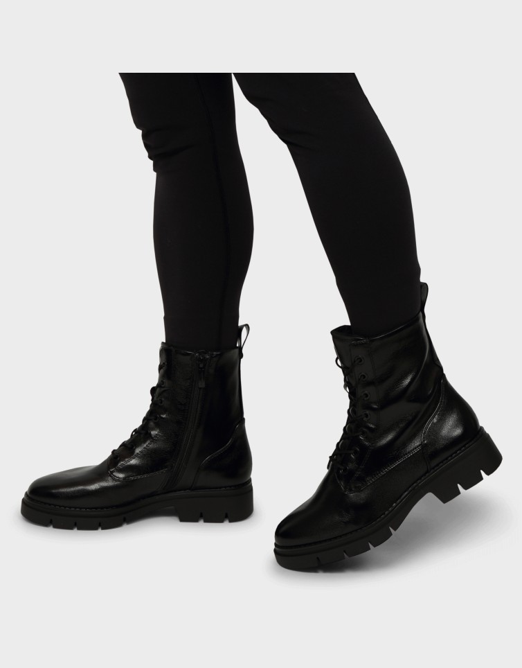 LACED VEGAN BOOTS