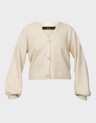 GOLD LS V-NECK BUTTON CARDIGAN