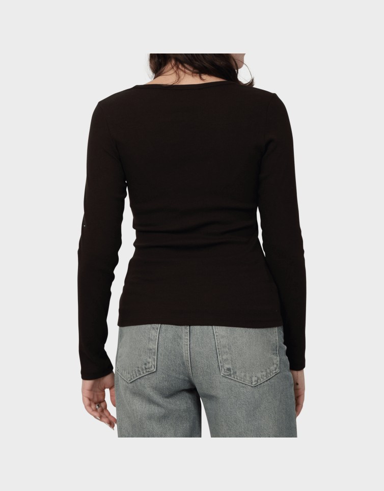 TJW SLIM ESSENTIAL RIB V LS