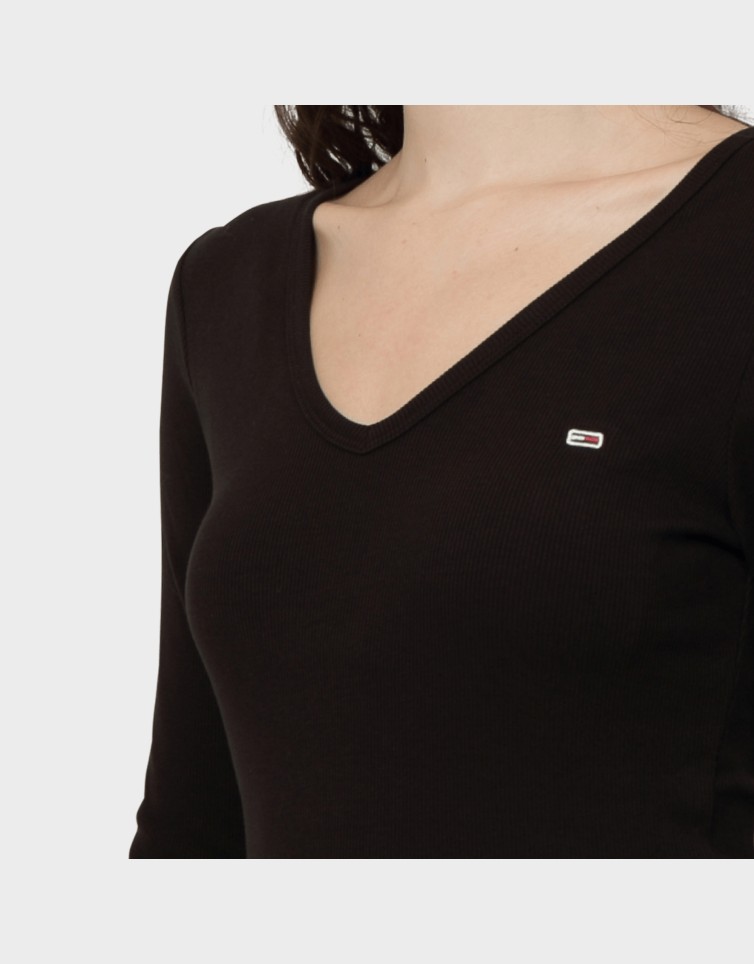 TJW SLIM ESSENTIAL RIB V LS