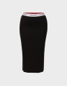 TJW TAPE MIDI KNIT SKIRT