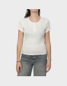 TJW SLIM BUTTON RIB C-NECK SS