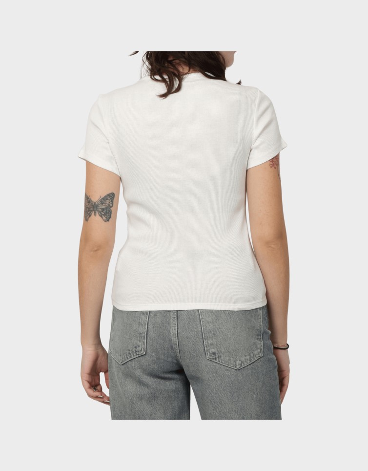 TJW SLIM BUTTON RIB C-NECK SS