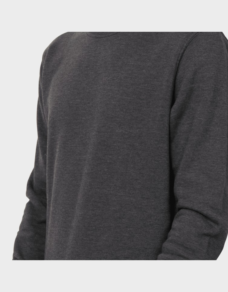 COTTON FLEECE SOLID CREW NECK