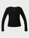TJW SLIM POINTELLE RIB TEE LS