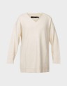 GOLD PIPING LS V-NECK LONG PULL