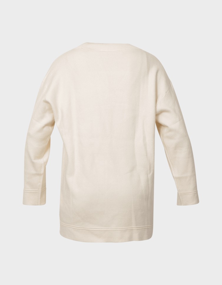 GOLD PIPING LS V-NECK LONG PULL